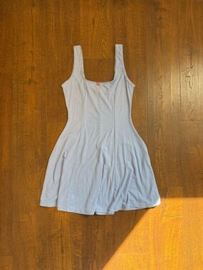 Fashion Nova Light Blue Ribbed Tank Dress